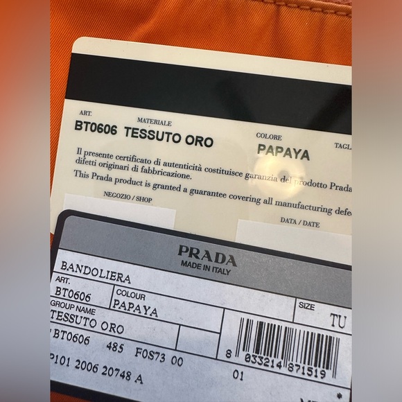 *SOLD* Prada Bandoliera Tessuto Oro Crossbody Bag W/ COA - Picture 5 of 17